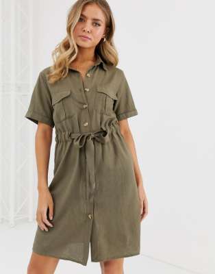country road button through shirt dress