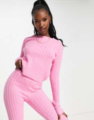 pink sweater and leggings set