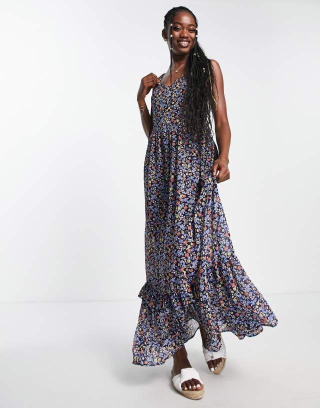 QED London - cami strap maxi dress in floral print