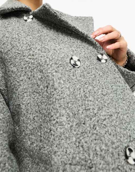 QED London - Cappotto elegante doppiopetto antracite, 2 di 4
