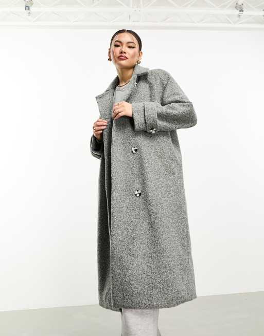 QED London - Cappotto elegante doppiopetto antracite, 4 di 4