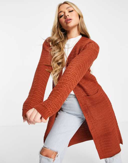 Rust color cardigan hotsell