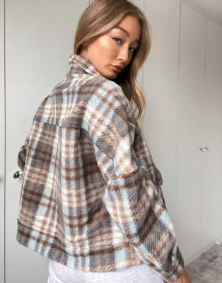 checked trucker jacket