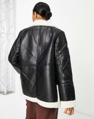 asos longline aviator coat