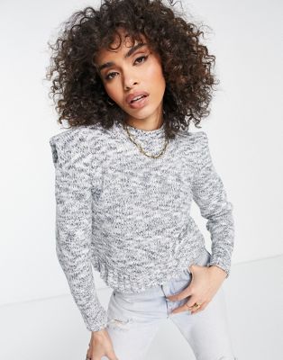 QED London crew neck jumper in grey