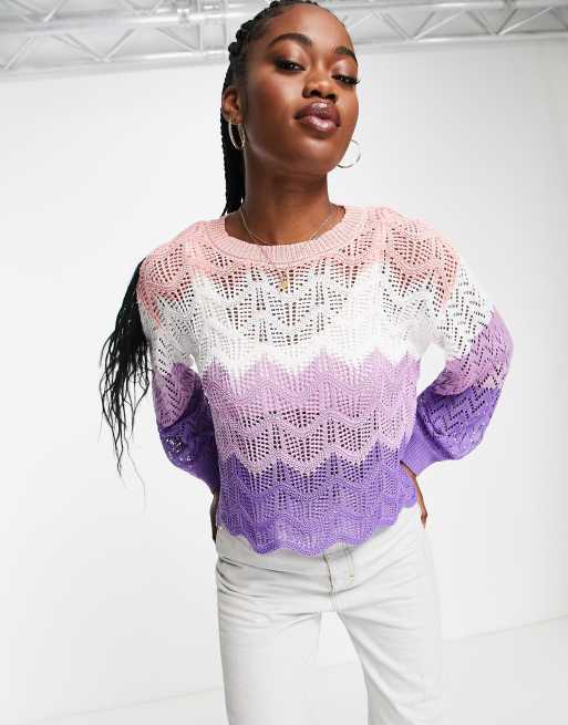 Rainbow color best sale block sweater