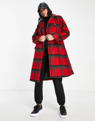 red longline coat