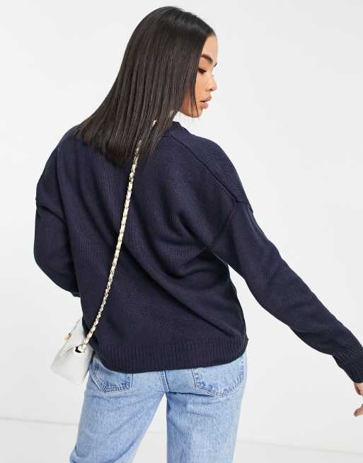 QED London - Gilet coupe carrée - Bleu marine profond, 2 de 4