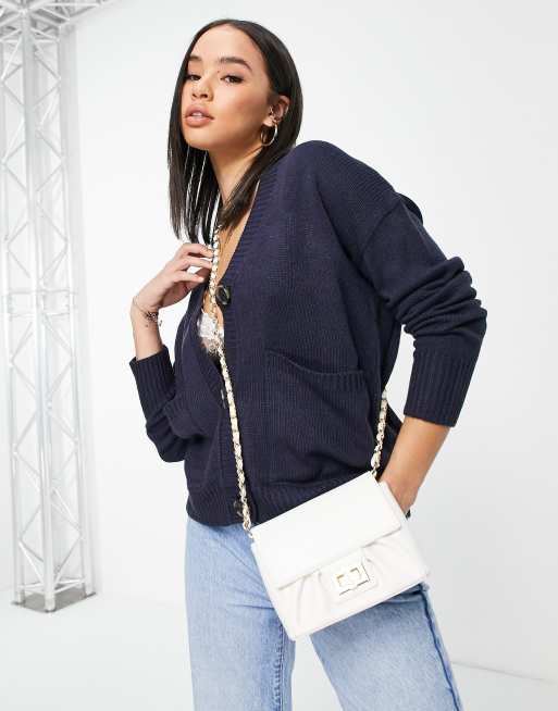 QED London - Gilet coupe carrée - Bleu marine profond, 3 de 4