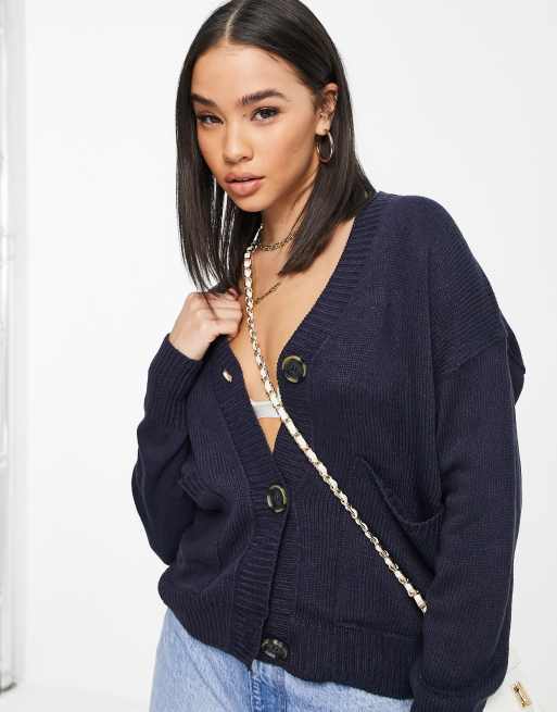 QED London - Gilet coupe carrée - Bleu marine profond, 4 de 4