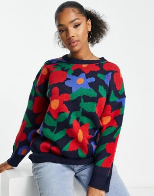 QED London jumper in floral print