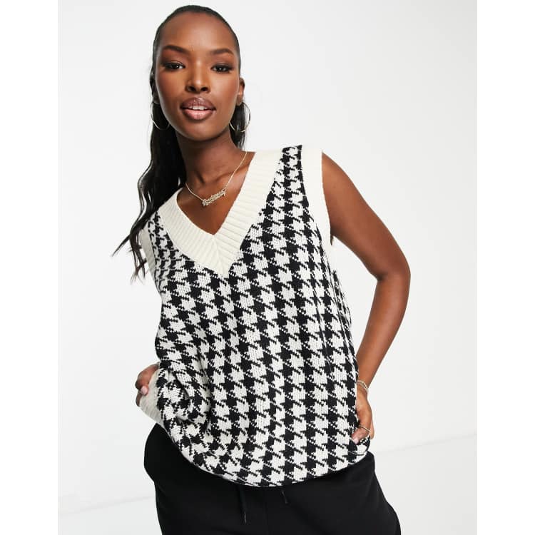 Houndstooth vest best sale