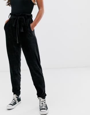 paper bag cord trousers