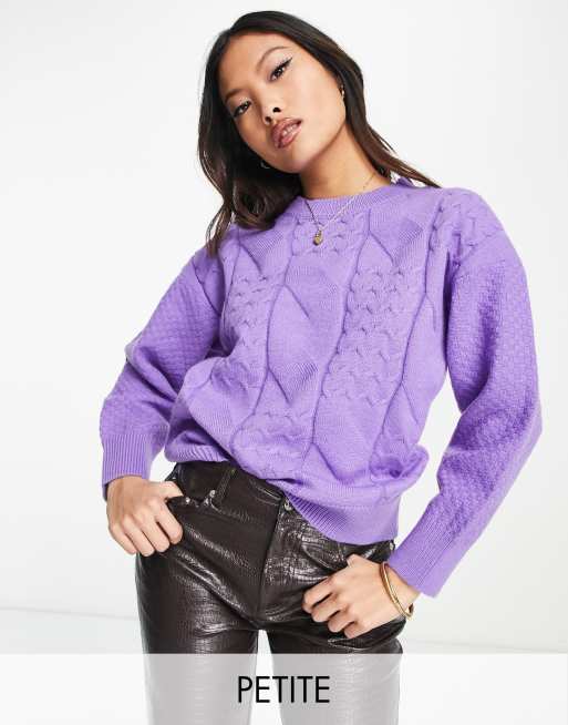 Lavender Purple Cableknit Sweater Leggings