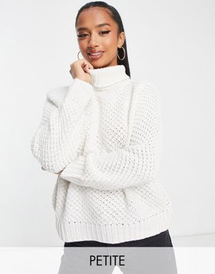 QED London Petite high neck jumper in ivory