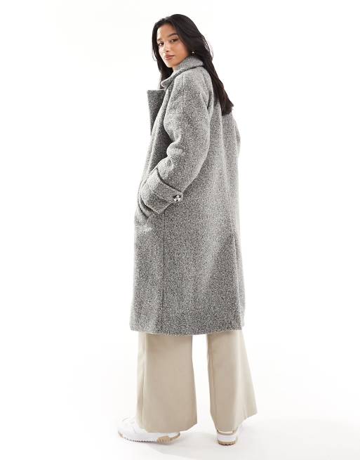 QED London Petite - Manteau élégant à double boutonnage - Anthracite, 4 de 4