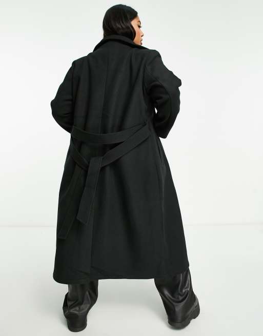 Black belted 2025 longline coat