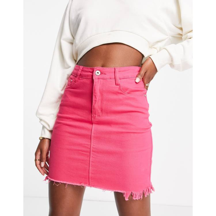 Pink denim 2024 skirt queen size