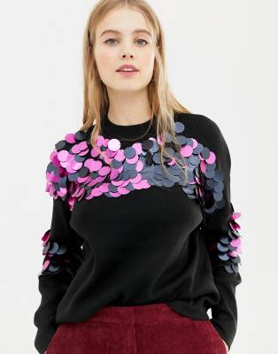 asos sequin jumper