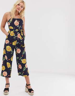 square neck culotte jumpsuit