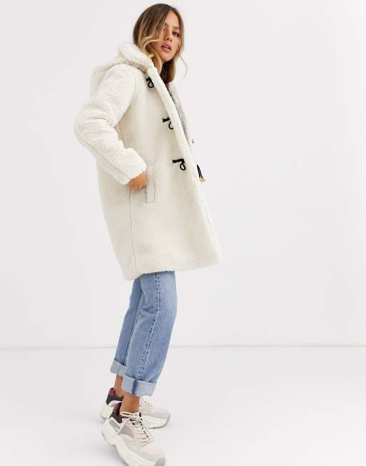 Next white hot sale teddy duffle coat