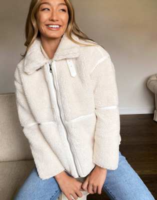 cream teddy jacket