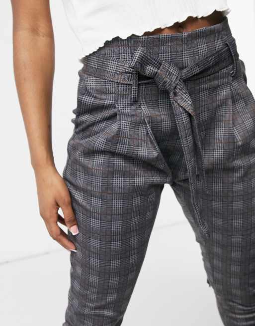 Plaid tie hot sale pants