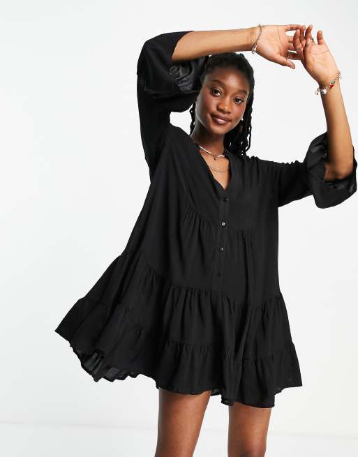 Button down smock dress best sale