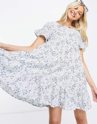 qed london blue floral dress