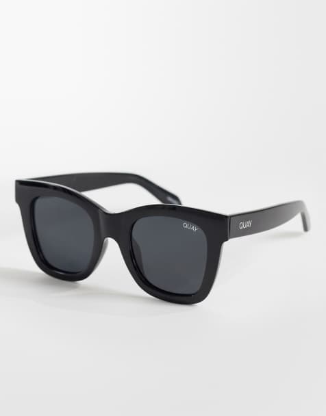 Quay after hours square sunglasses in black - view 1