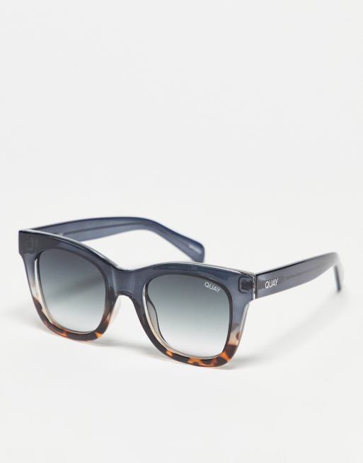 Quay After Hours square sunglasses in navy and tortoiseshell ASOS