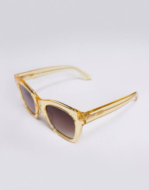 Quay after hours square sunglasses in pale  yellow - view 1