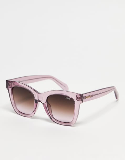 Quay After Hours square sunglasses in raspberry - view 1