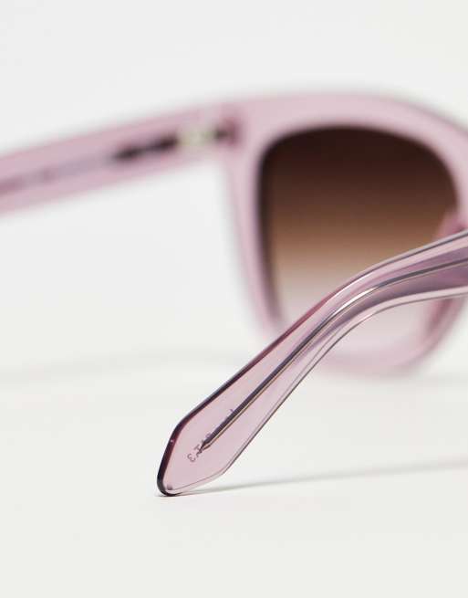 Quay After Hours square sunglasses in raspberry , 4 of 4
