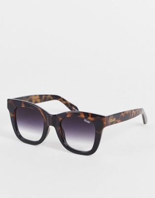 Quay After Hours square sunglasses in tort black