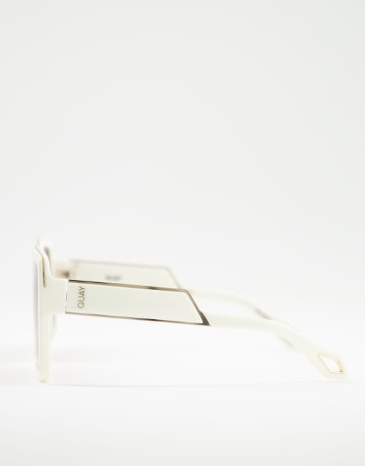 Quay Almost Ready square sunglasses with polarised brown  display picture 2