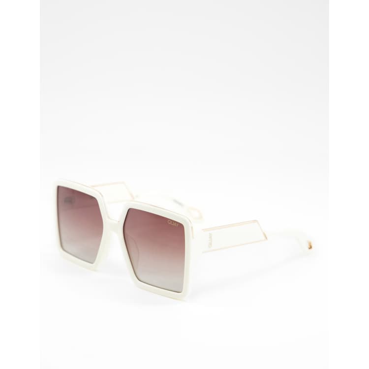 Quay Almost Ready square sunglasses with polarized brown  display picture 1