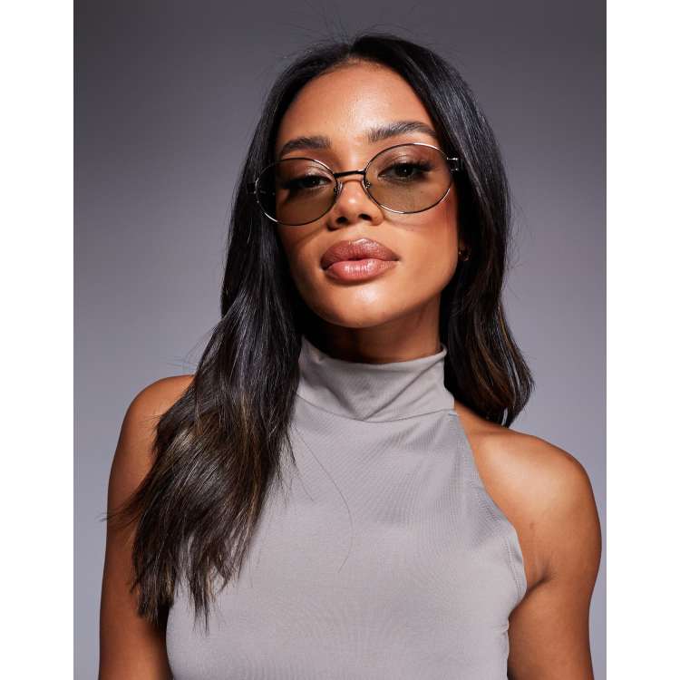 quay australia anyways silver green small sleek round oval sunglassed eyewear Quay Australia | Accessories | Quay Australia Anyways Silver  main image 4