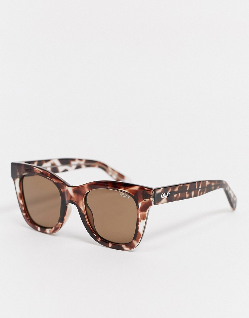 QUAY AFTER HOURS OVERSIZED SQUARE SUNGLASSES IN TORTOISE-BROWN,QU-000180-TORT/BRN