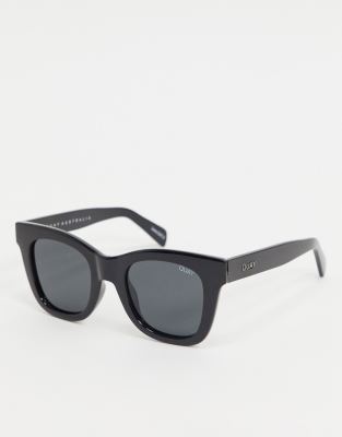 Quay Australia Quay Australia After Hours oversized square sunglasses with polarised lens in black