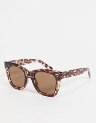Quay After Hours Womens Oversized Square Sunglasses In Tort-brown In Brown