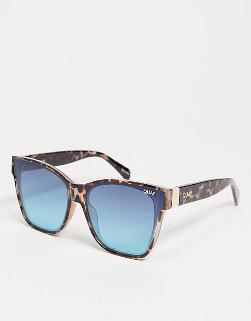 Quay Australia After Party womens oversized square sunglasses in tort