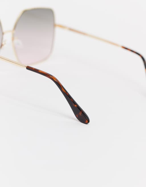 Quay Australia Backstage Occhiali Da Sole Quadrati Grandi Rosa Asos