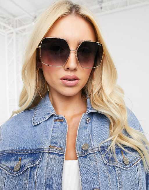 Oversized quay sunglasses clearance