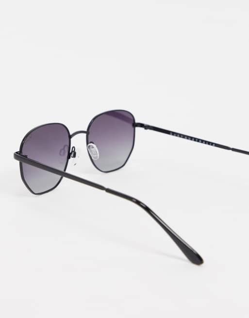 Quay Australia - Big Time - Lunettes de soleil rondes - Noir, 4 de 4