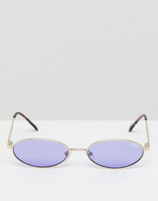 Quay Ovale zonnebril lichtgrijs casual uitstraling Accessoires Zonnebrillen Ovale zonnebrillen 