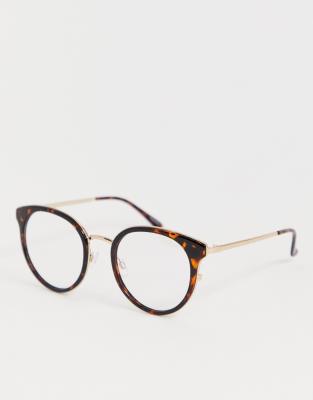 Quay Australia cryptic round glasses in tort-Brown