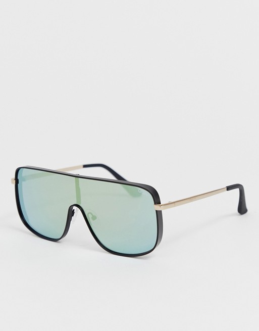 Quay Australia ECLIPSE sunglasses in black/mint