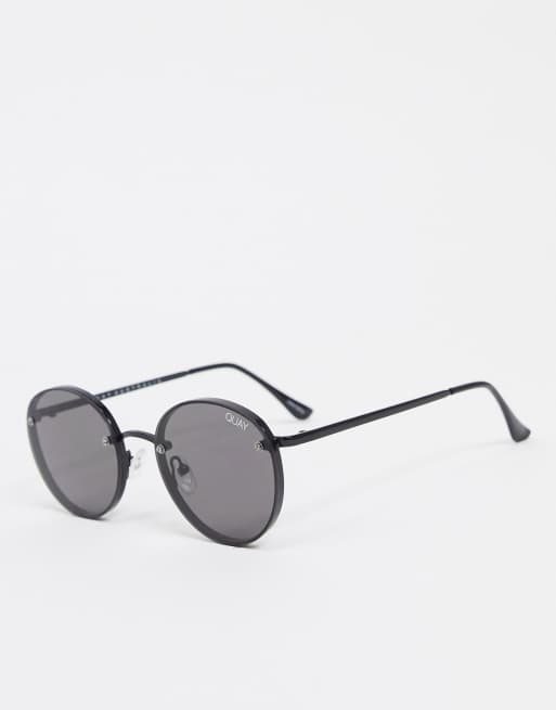 Quay black hot sale round sunglasses