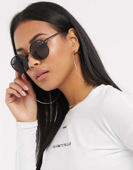 Round hot sale quay sunglasses